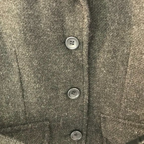 NEW! SMART SET Belted Blazer Coat Charcoal WOOL Blend Women's 3 - Picture 4 of 6
